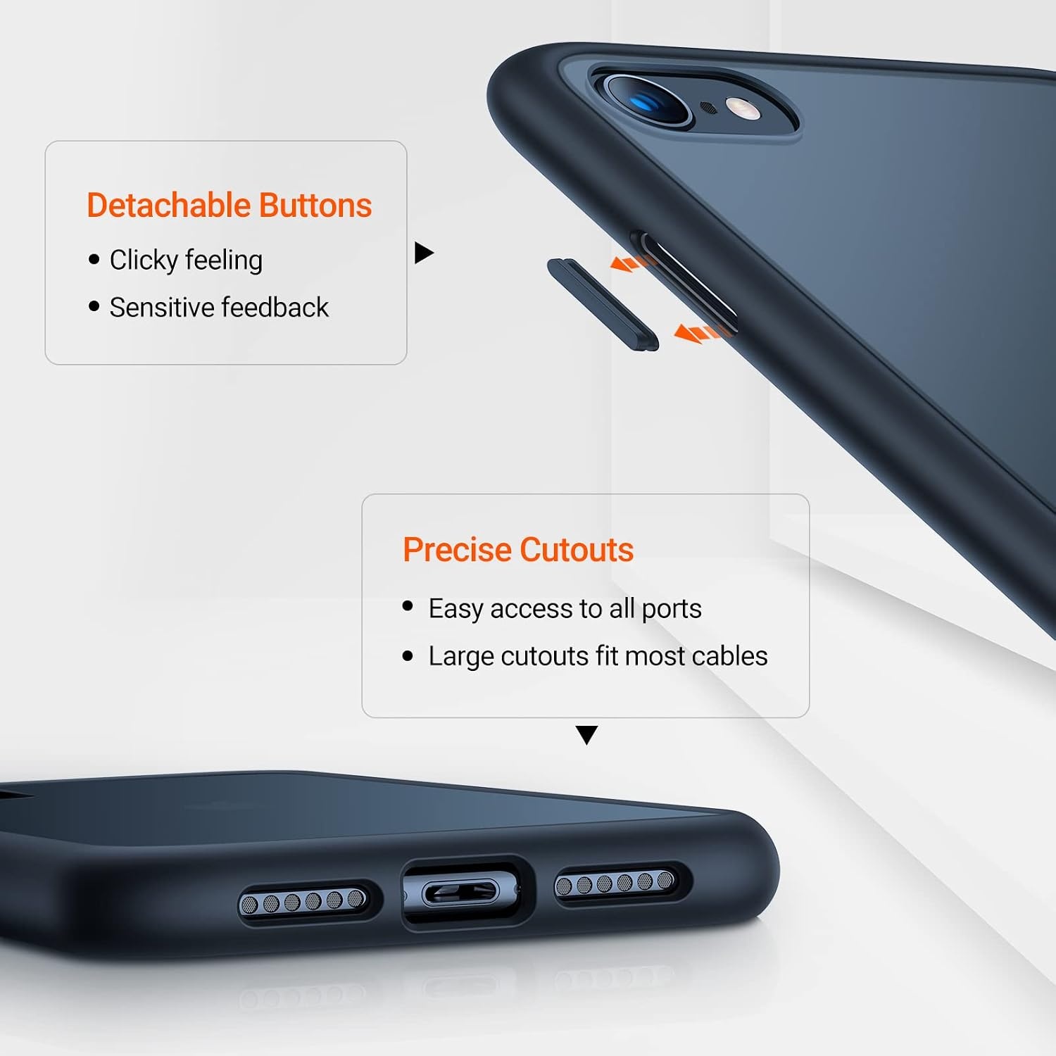 image:imageTORRAS Shockproof for iPhone 15 ProMax Case Gray 12FT Military Grade Drop Tested Translucent Slim Protective Matte Hard Plastic Back Phone Case for iPhone 15 Pro Max Case 67 5G Guardian GreyFrost Black