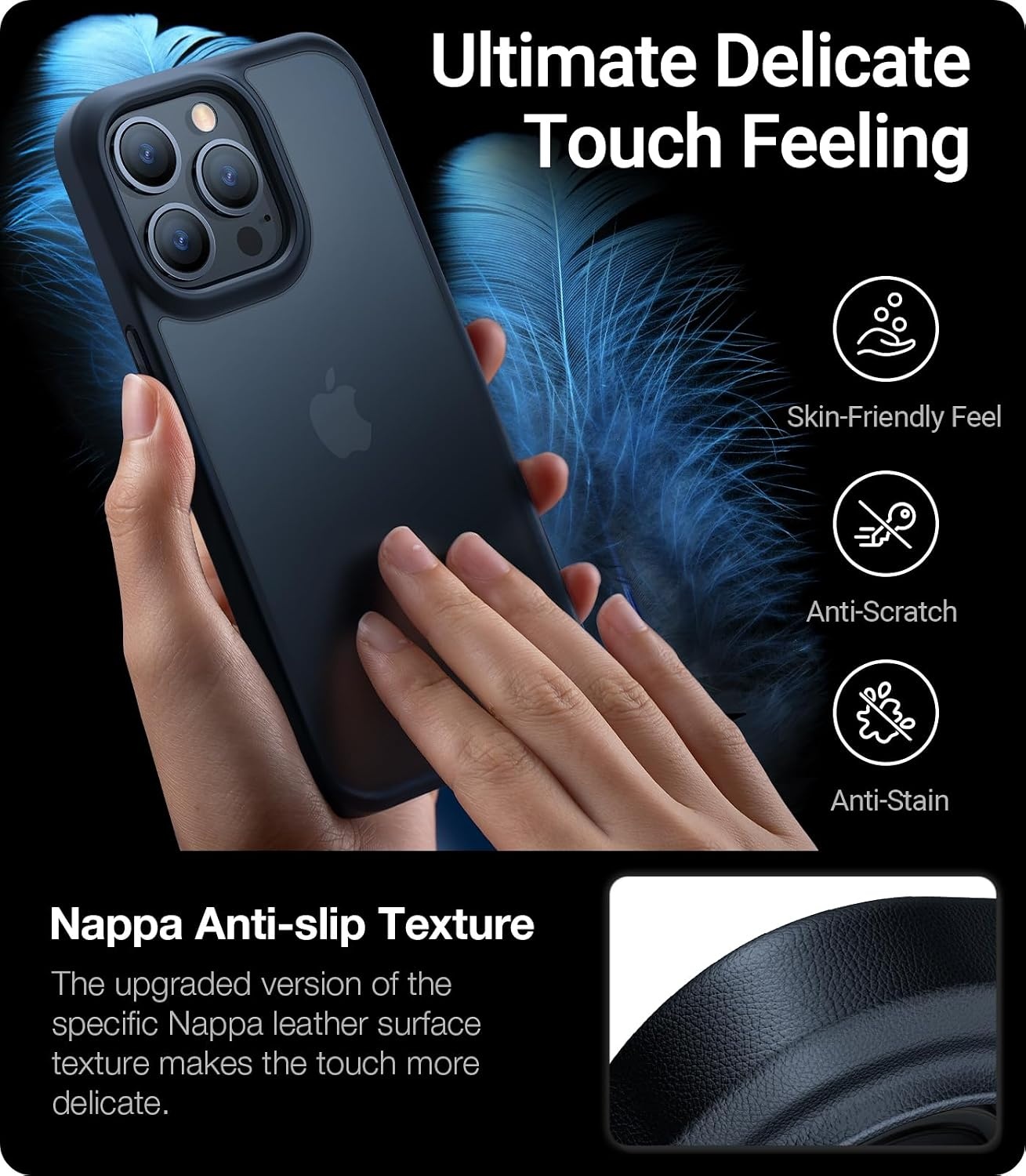 image:imageTORRAS Shockproof for iPhone 15 ProMax Case Gray 12FT Military Grade Drop Tested Translucent Slim Protective Matte Hard Plastic Back Phone Case for iPhone 15 Pro Max Case 67 5G Guardian GreyBlack
