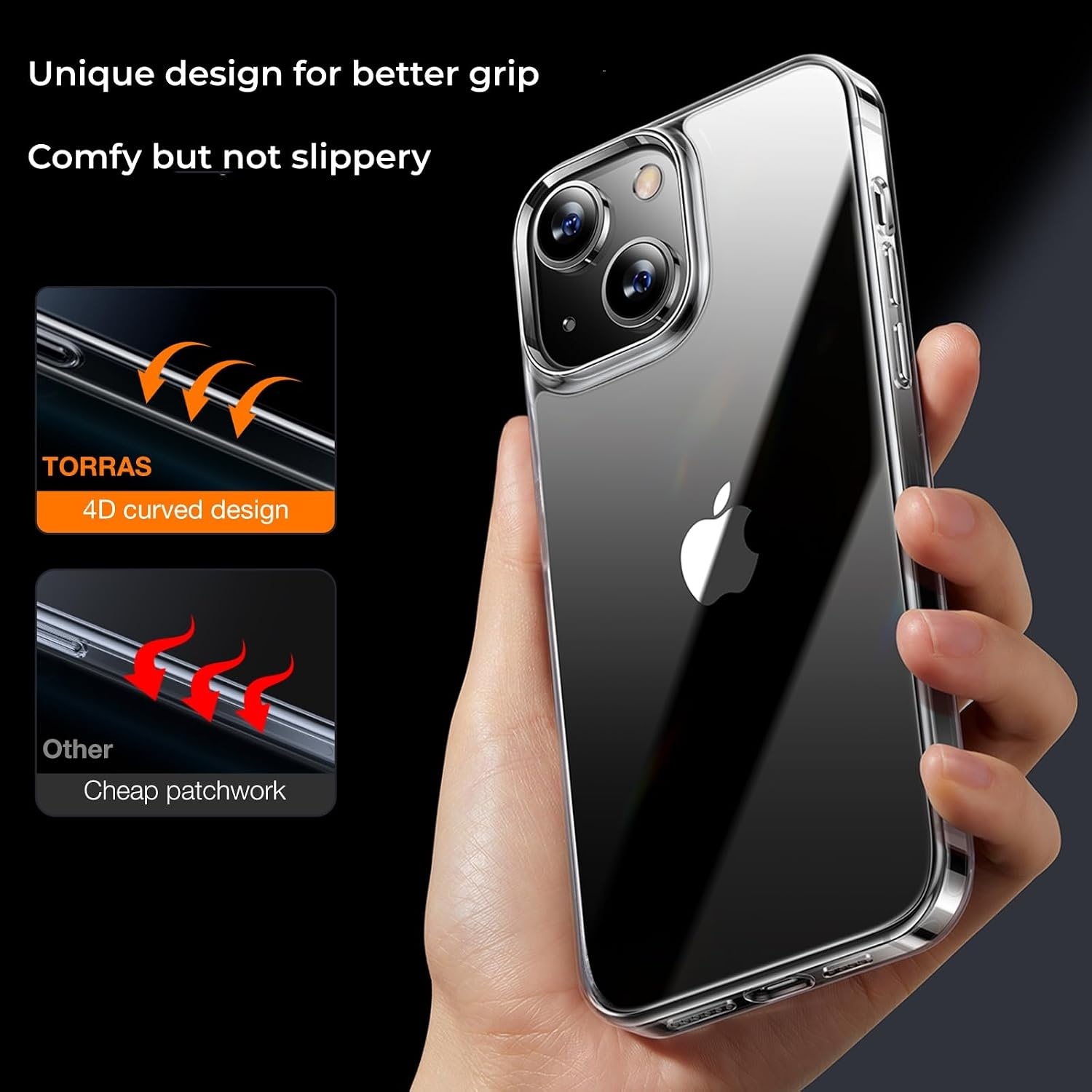 image:imageTORRAS Shockproof for iPhone 15 ProMax Case Gray 12FT Military Grade Drop Tested Translucent Slim Protective Matte Hard Plastic Back Phone Case for iPhone 15 Pro Max Case 67 5G Guardian GreyClear