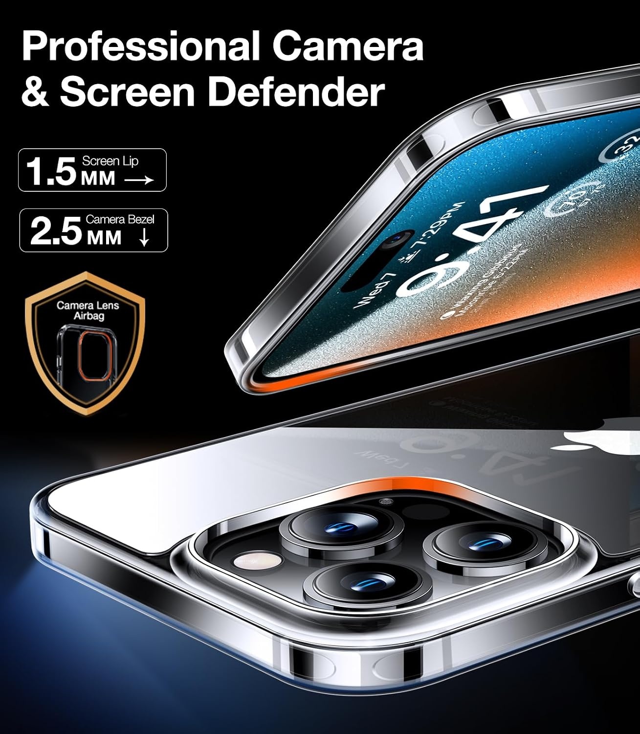 image:imageTORRAS Shockproof for iPhone 15 ProMax Case Gray 12FT Military Grade Drop Tested Translucent Slim Protective Matte Hard Plastic Back Phone Case for iPhone 15 Pro Max Case 67 5G Guardian GreyClear