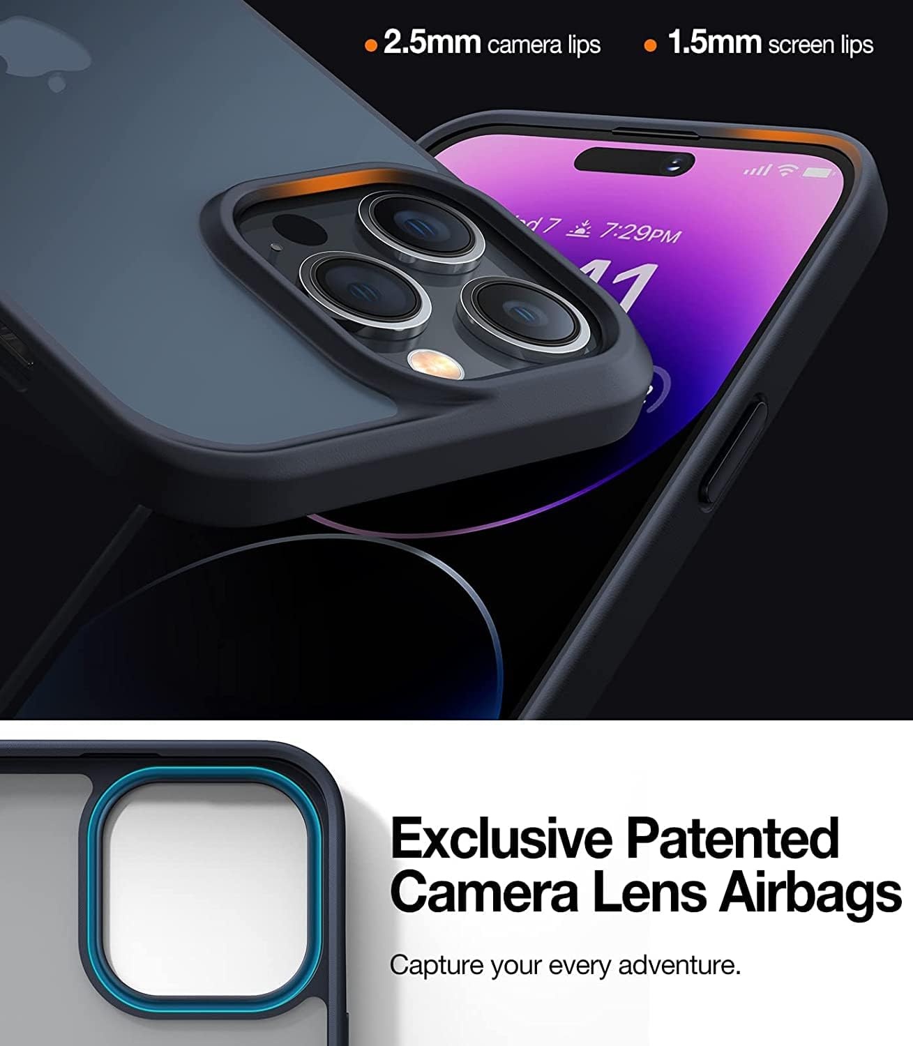 image:imageTORRAS Shockproof for iPhone 15 ProMax Case Gray 12FT Military Grade Drop Tested Translucent Slim Protective Matte Hard Plastic Back Phone Case for iPhone 15 Pro Max Case 67 5G Guardian GreyBlack