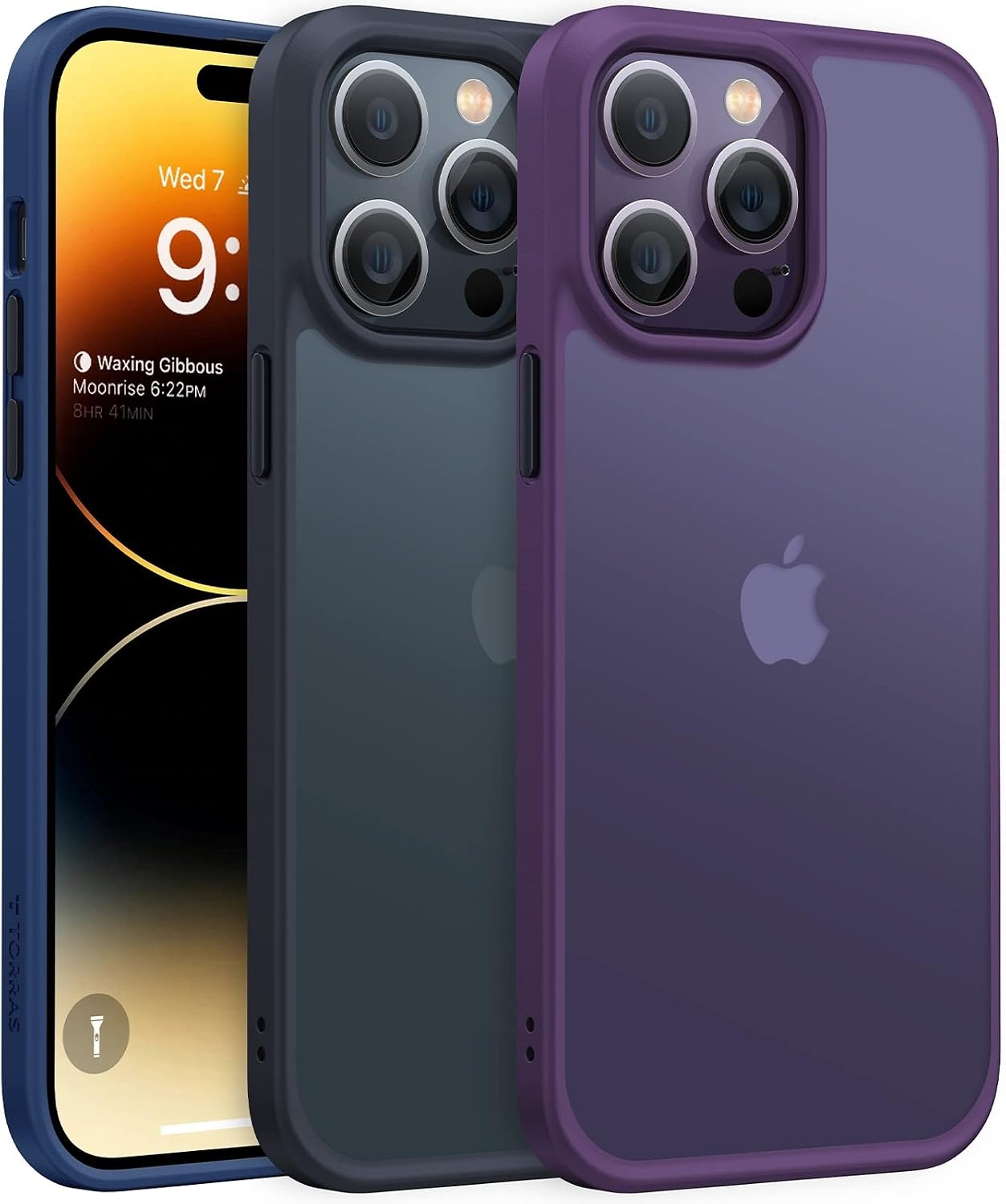 image:imageTORRAS Shockproof for iPhone 15 ProMax Case Gray 12FT Military Grade Drop Tested Translucent Slim Protective Matte Hard Plastic Back Phone Case for iPhone 15 Pro Max Case 67 5G Guardian GreyBlack