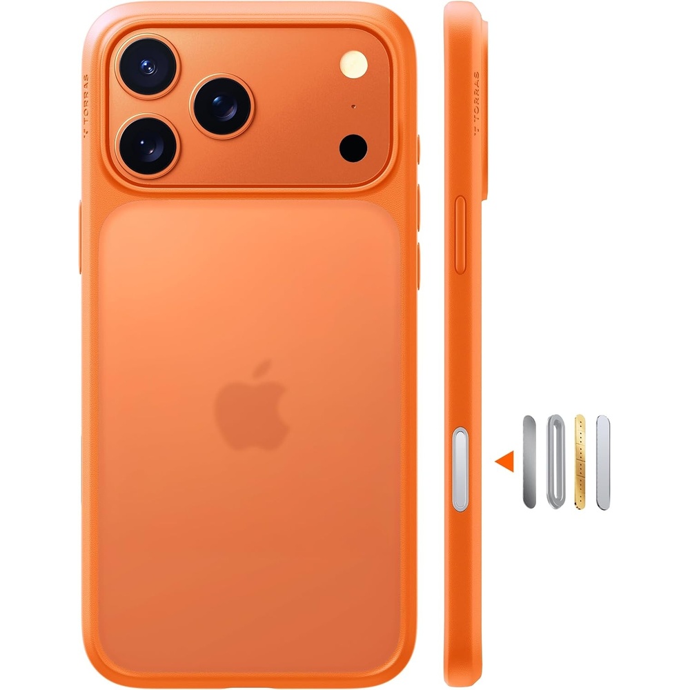 image:imageTORRAS Shockproof for iPhone 15 ProMax Case Gray 12FT Military Grade Drop Tested Translucent Slim Protective Matte Hard Plastic Back Phone Case for iPhone 15 Pro Max Case 67 5G Guardian GreyCosmic Orange